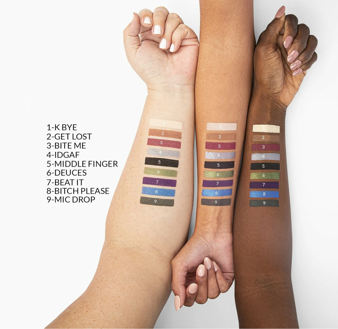 BH COSMETICS F**K OFF 9 COLOR EYESHADOW PALLETE