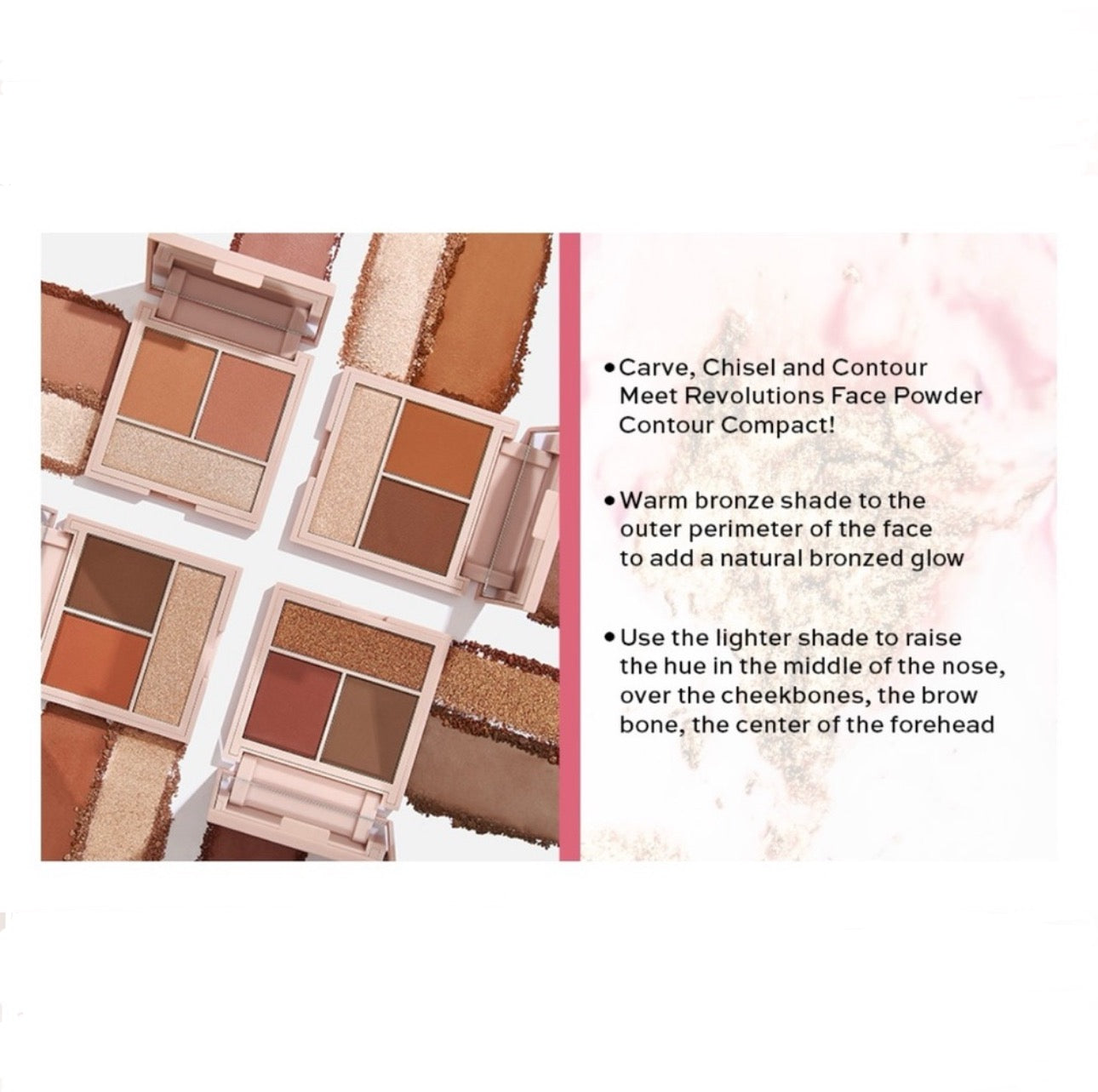 Makeup Revolution Face Powder Contour Compact Palette - Medium