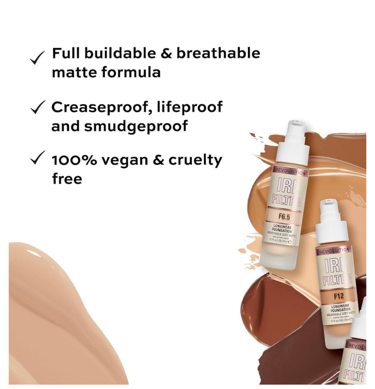 Makeup Revolution London IRL Filter Longwear Foundation F10.5