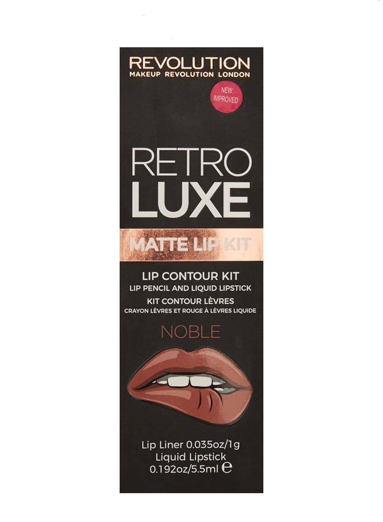 Revolution Retro Luxe Matte Lip Kit – Noble (Lip Liner & Liquid Lipstick)